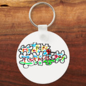 Frohen Vatertag Puzzle Kunst Schlüsselanhänger (Vorderseite)