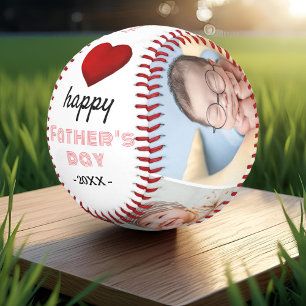 Frohen Vatertag Rotes Herz 4 Foto Collage Baseball
