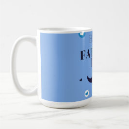 Frohen Vatertag – Schnurrbart- und Herz-Design Kaffeetasse