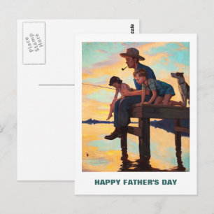 Frohen Vatertag. Vintage-Kunst Postkarte