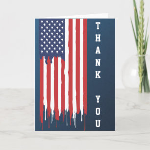Frohen Veteranentag Amerikanische Flagge Dankeskarte