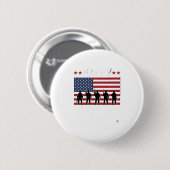 Frohen Veteranentag Flagge Silhouette Vektor Desig Button (Vorne & Hinten)