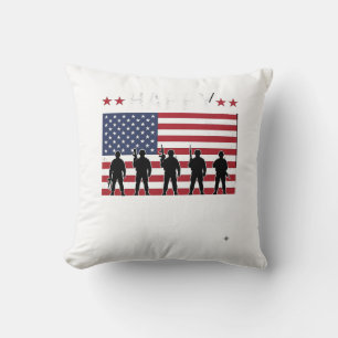 Frohen Veteranentag Flagge Silhouette Vektor Desig Kissen