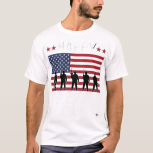 Frohen Veteranentag Flagge Silhouette Vektor Desig T-Shirt