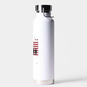 Frohen Veteranentag Flagge Silhouette Vektor Desig Trinkflasche
