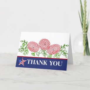 Frohen Veteranentag Mohnblume Dankeskarte