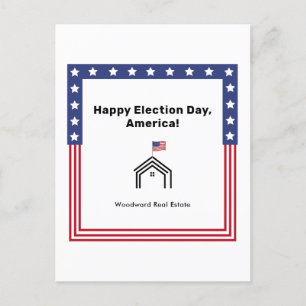 Frohen Wahltag, Amerika! Realtor-Gruß Postkarte