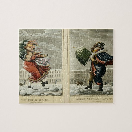 Frohen Weihnachten und ein guten Rutsch ins Neue Puzzle (Horizontal)