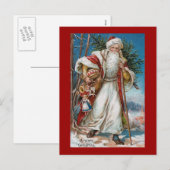 "Frohen Weihnachten" Vintag Feiertagspostkarte (Vorne/Hinten)