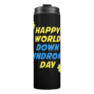 Frohen Welt-Down-Syndrom-Tag 2024 Thermosbecher