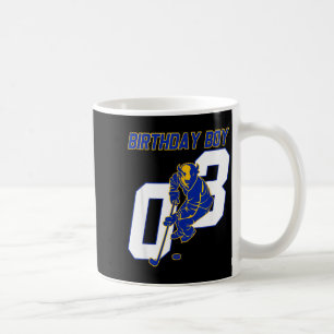 Froher 3. Geburtstag Junge Hockey Bison Eishockey Kaffeetasse