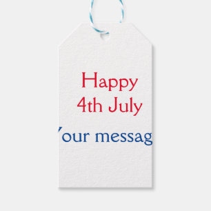 Froher 4. Juli Unabhängigkeitstag Name Text Geschenkanhänger