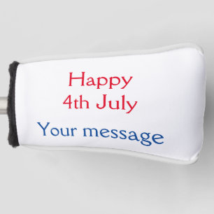 Froher 4. Juli Unabhängigkeitstag Name Text Golf Headcover