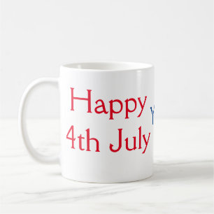Froher 4. Juli Unabhängigkeitstag Name Text Kaffeetasse
