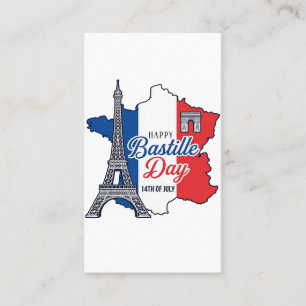 Froher Bastillestag Frankreich Karte Eiffelturm Ve