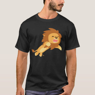 Froher Cartoon-Löwe-T - Shirt