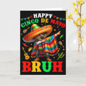 Froher Cinco De Mayo Dabbing Junge Mann Mexikanisc Karte (Gelbe Blume)