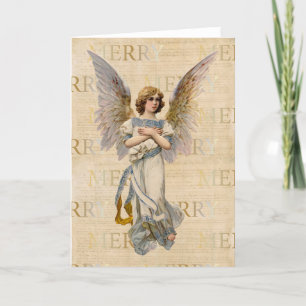 Froher Engel Vintage-Weihnachtskarte Feiertagskarte