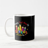Froher erster Schultag Lehrer Leben Leopard Stift Kaffeetasse (Links)