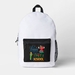 Froher erster Schultag   Süßer Cartoon-Apfel Bedruckter Rucksack