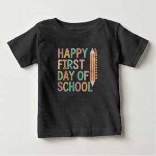 Froher erster Schultag zurück zur Schule Baby T-shirt