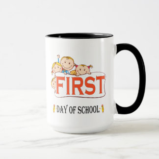 Froher erster Schultag Zurück zur Schule Baby Tasse
