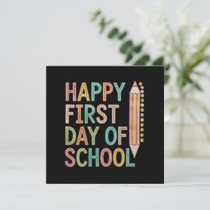 Froher erster Schultag zurück zur Schule Einladung