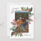 Froher Festtage Foto Weihnachtskarte Feiertagskarte (Vorderseite)