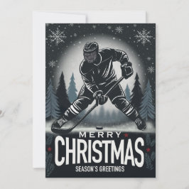 Froher Festtage Hockey Weihnachtskarte Feiertagskarte