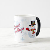 Froher Festtage Snowman Morphing Tasse (VorderseiteRechts)