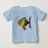 Froher Goldfisch im Meer Baby T-shirt (Vorderseite)
