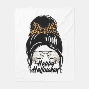 Froher Halloween-Tag 2021 Halloween Leopard-Mutter Fleecedecke