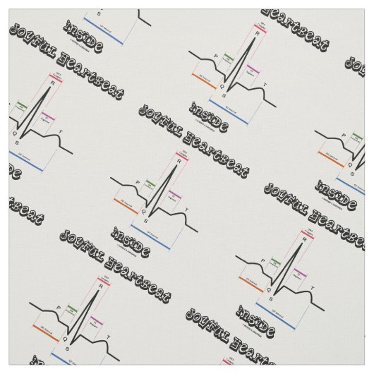 Froher Herzschlag innerhalb ECG EKG Stoff (Muster)