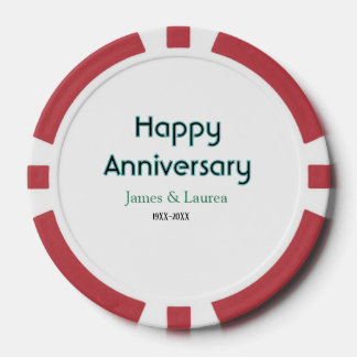 Froher Hochzeitstag Name Datum Jahr einfach mi Pokerchips