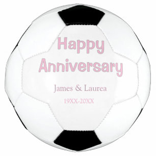 Froher Hochzeitstag Name Datum Jahr rosa grau Fußball