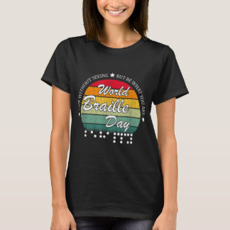 Froher Internationaler Welttag der Brailleschrift T-Shirt