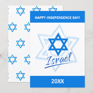 Froher israelischer Unabhängigkeitstag Blaue David Einladung