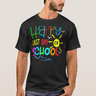Froher letzter Schultag Bunter Lehrer Schüler T-Shirt