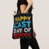 Froher letzter Schultag Junge Mädchen Schüler Leh Tasche (Von Nahem)