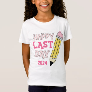 Froher letzter Schultag Pink Autogramm T-Shirt