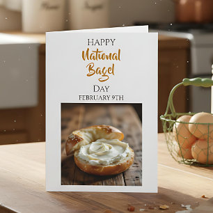 Froher Nationaler Bagel-Tag   9. Februar Karte