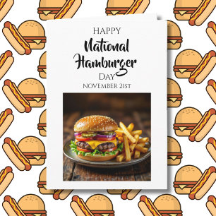 Froher Nationaler Hamburger-Tag 21. Dez. Karte