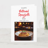 Froher Nationaler Spaghetti-Tag | 4. Januar Karte (Vorderseite)
