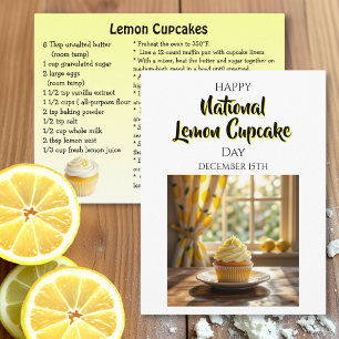 Froher Nationaler Tag der Zitronen-Cupcakes   15.  Postkarte