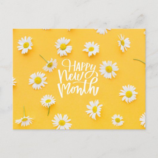Froher neuer Monat Postkarte (Vorderseite)
