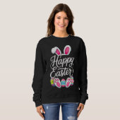Froher Osthase Frühling Ostern Ei Ostern Sweatshirt (Vorne ganz)