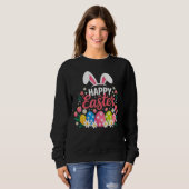 Froher Osthase Frühling Ostern Ei Ostern Sweatshirt (Vorne ganz)
