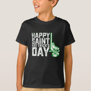 Froher Sankt-Hattrick-Tag Eishockey-St.-Patricks T-Shirt