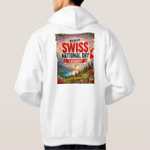 Froher Schweizer Nationalfeiertag Hoodie (Rückseite)