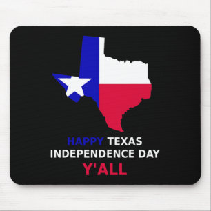 Froher Tag der Unabhängigkeit von Texas Mousepad